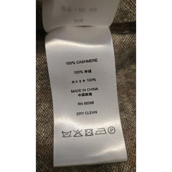 TSE Animal Geo Print 100% Cashmere Sweater Cardigan XS Brown Womens Button Front - Picture 8 of 9